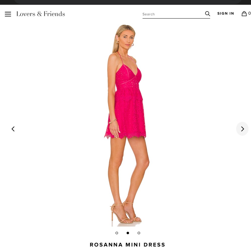 Lovers + Friends Rosanna Mini Dress in Paradise Pink - Picture 2 of 6